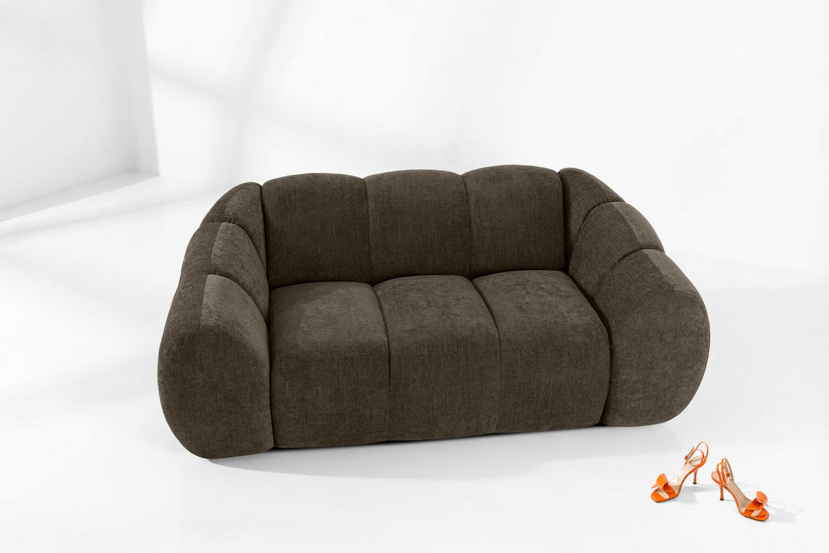 2-SITZER SOFA FLAVA, Braun - Braun, Holz/Holzwerkstoff (200/76/100cm) - KONSIMO®
