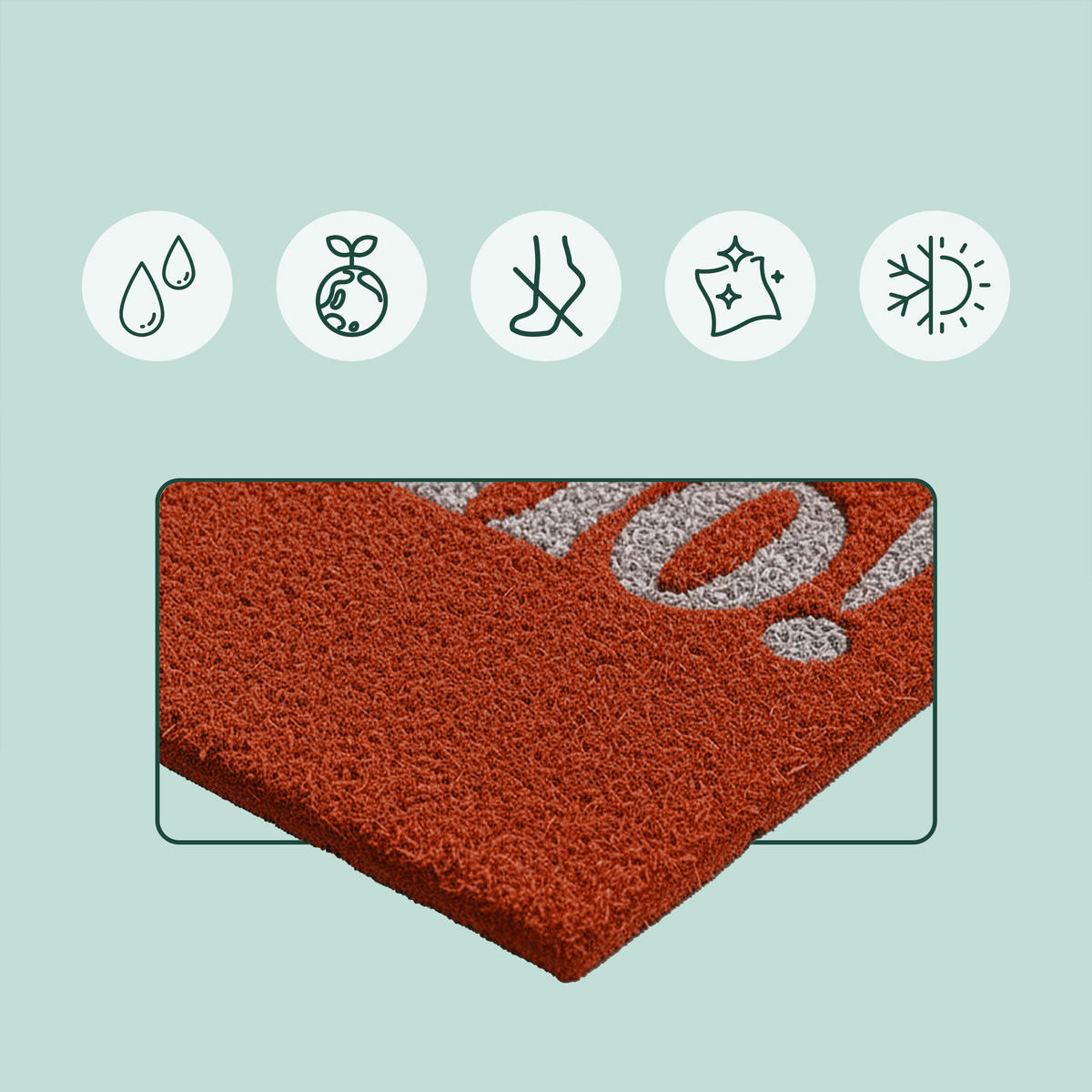 FUSSMATTE - Multicolor, Kunststoff/Textil (60/40cm) - Relaxdays