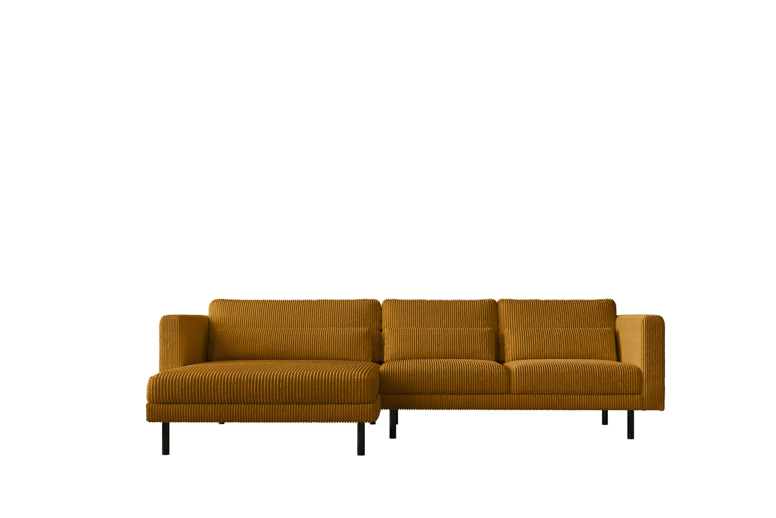 ECKSOFA L-form Dani Stoff Poso Senffarbe Links - Gelb, Holz (281/174cm) - Kaiser Möbel