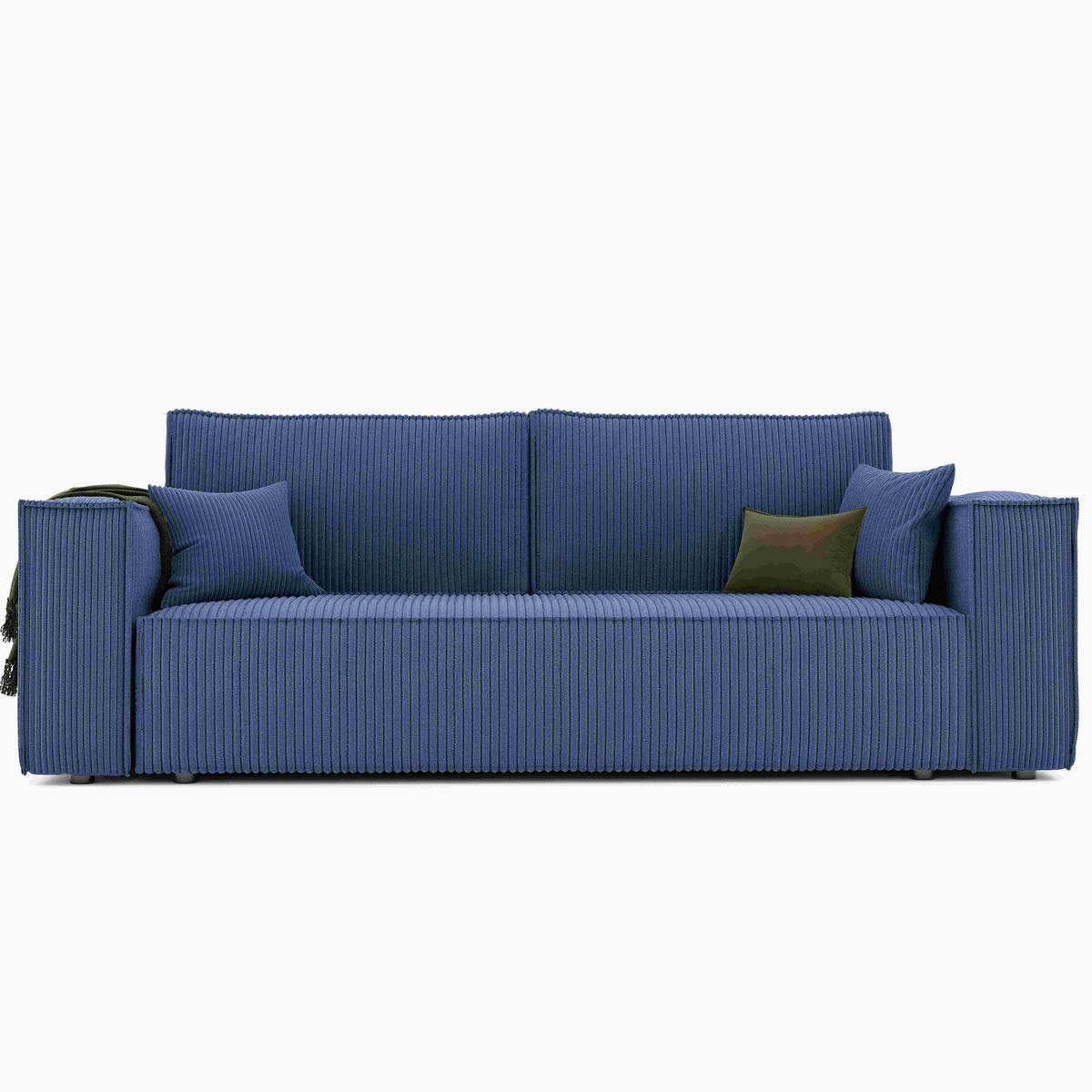 SOFA mit Schlaffunktion und Bettkasten, Blau - Blau, Holzwerkstoff/Textil (240/84/105cm) - Idohome