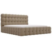 POLSTERBETT Twist 180x200 Braun - Naturfarben/Braun, Holz/Kunststoff (180/200cm) - Graingold