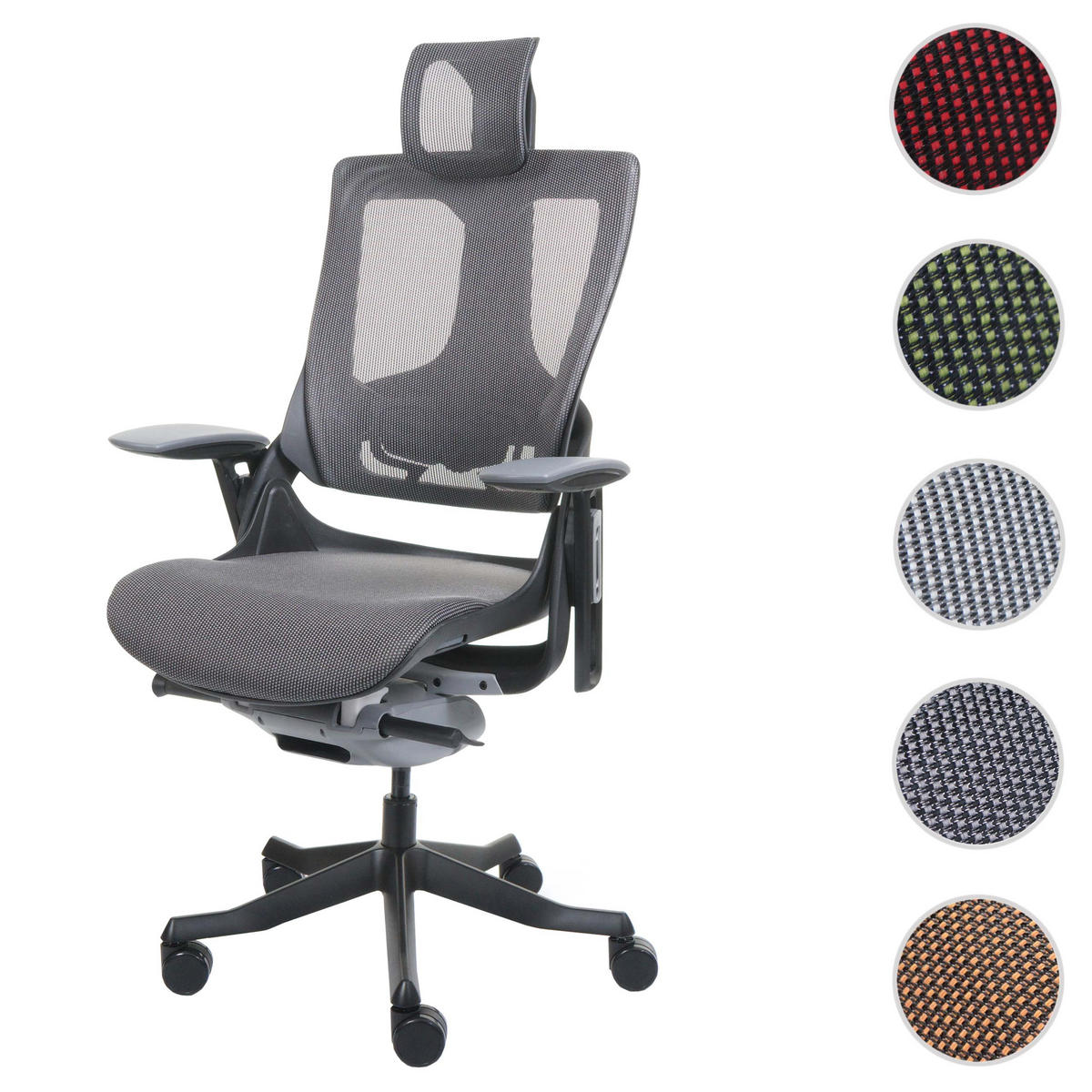 BÜROSTUHL MERRYFAIR Schwarz - Schwarz, Textil (75/138/68cm) - MCW
