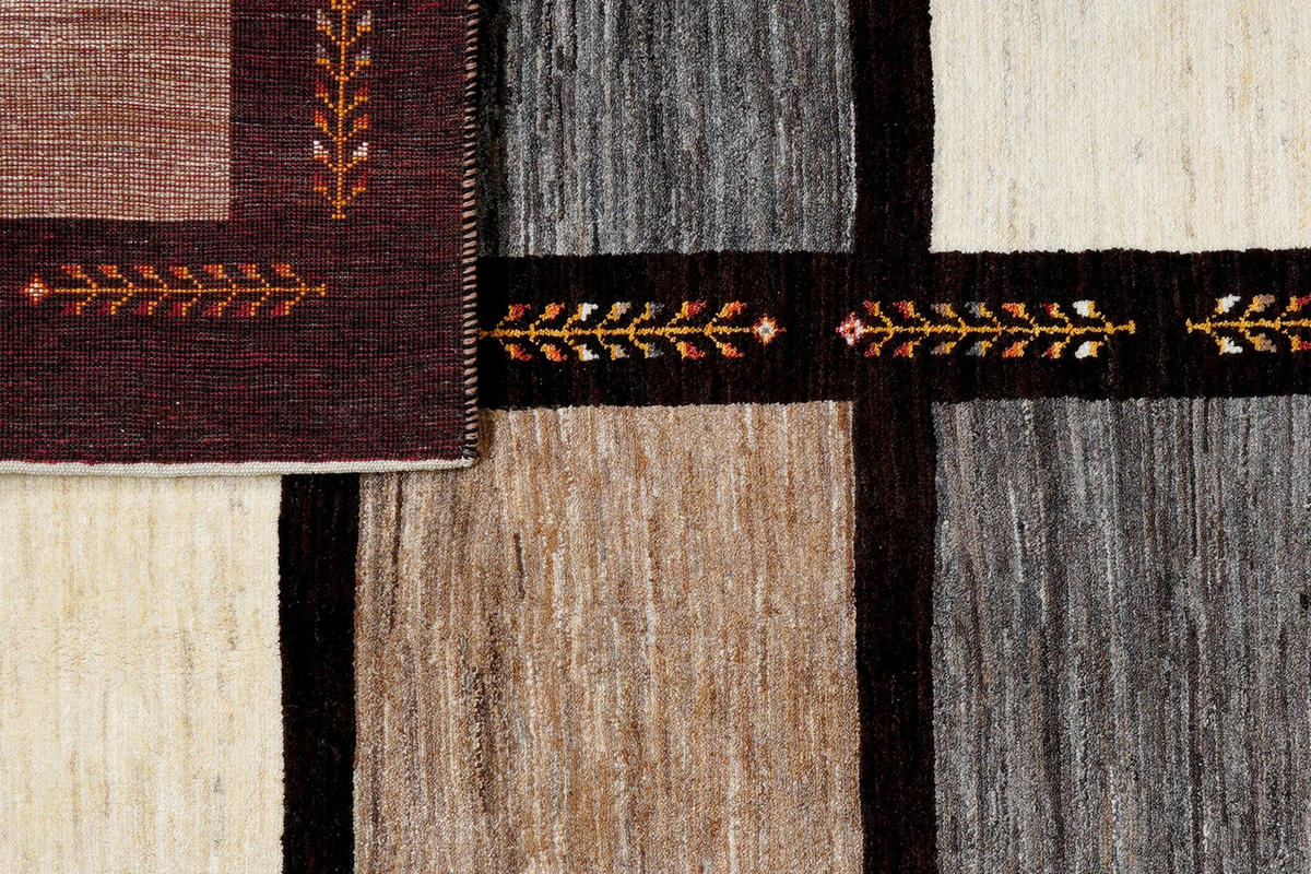 GABBEH-TEPPICH handgeknüpft Rizbaf Braun 246/173 cm Schurwolle - Braun, Textil (173/246cm) - Looma