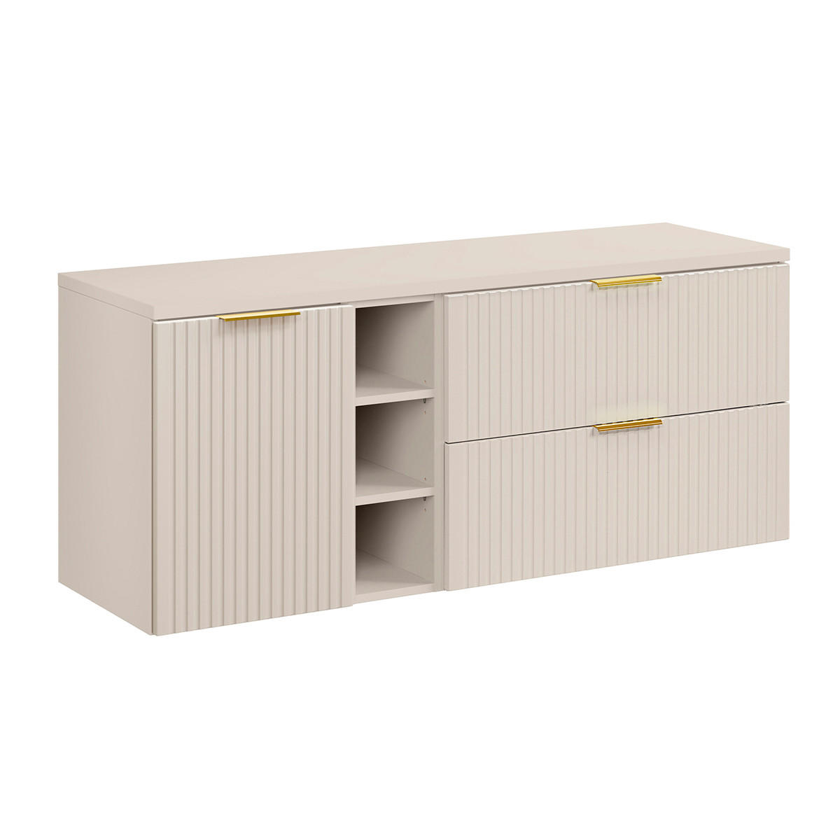 WASCHTISCHUNTERSCHRANK 140.8cm Adriel Kaschmir - Beige, Holzwerkstoff (140.8/59/46cm) - Petits-meubles