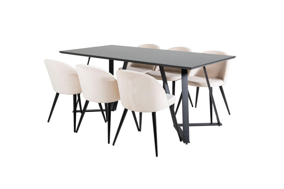 TISCHGRUPPE Beige - Beige, Holzwerkstoff (90/75/180cm) - ebuy24