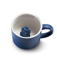 TIERTASSE Maneki Neko, Katze, Porzellan, Blau, 150 ml - Blau, Keramik (0.15L) - Donkey Products