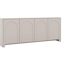 KOMMODE Amaro mit 4 Türen, gefrästen Bogenfronten, Push-to-Open, Kaschmir - Kaschmir, Holzwerkstoff (203/83/35cm) - Beautysofa