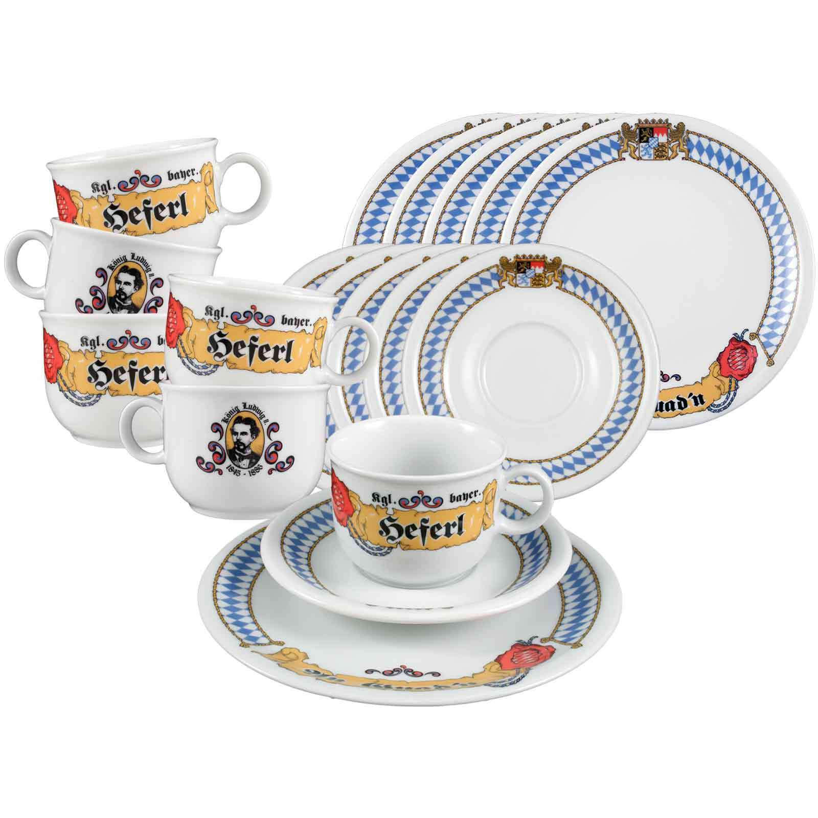 KAFFEESERVICE Compact Bayern bunt 18er Set - Multicolor, Keramik (1/1/1cm) - Seltmann Weiden