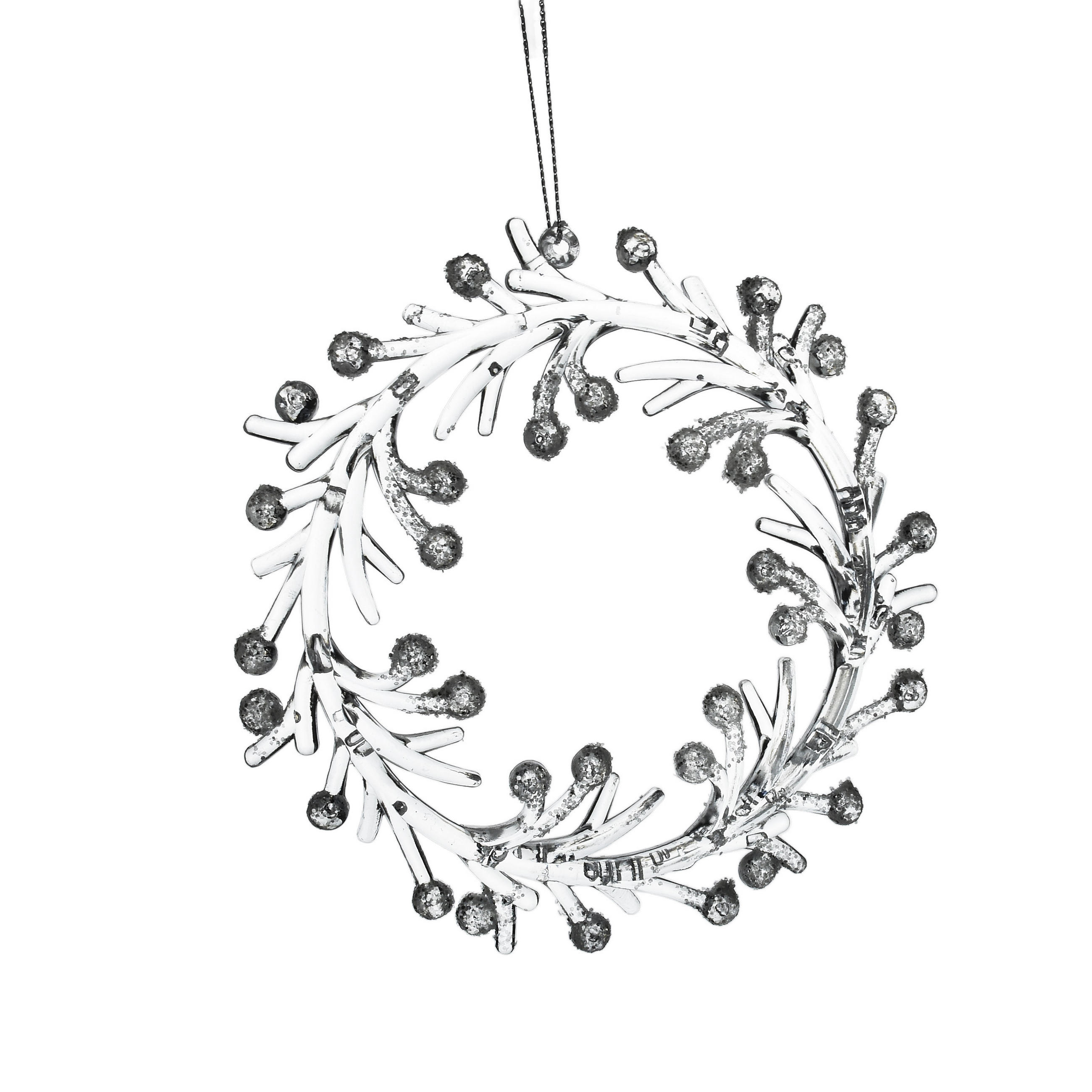 CHRISTBAUMANHÄNGER Santa Lila Transparent 18x16x3 cm Kunststoff - Transparent, Kunststoff (16/3/18cm) - Mondex