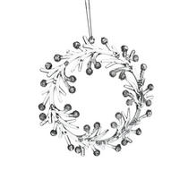 CHRISTBAUMANHÄNGER Santa Lila Transparent 18x16x3 cm Kunststoff - Transparent, Kunststoff (16/3/18cm) - Mondex
