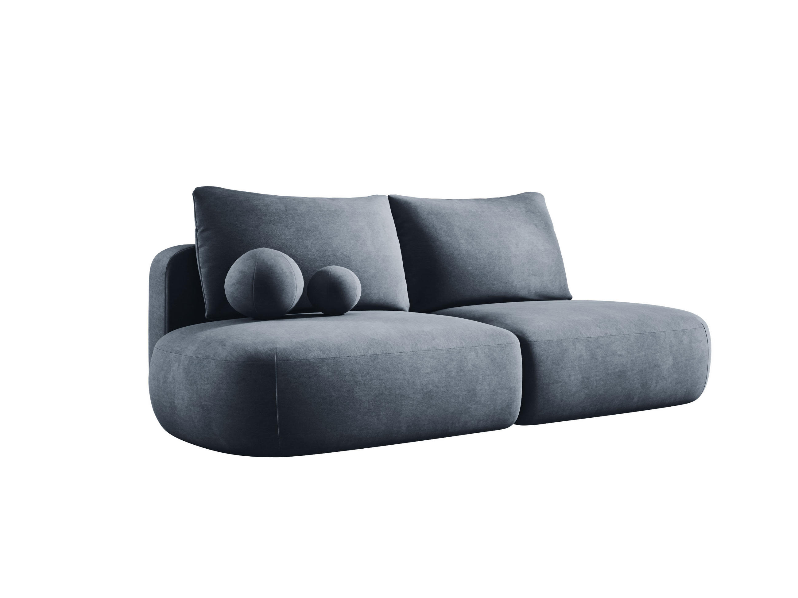 SCHLAFSOFA Moderne BABU mit Schlaffunktion – 3-Sitzer Sofa mit Bettkasten, DL-Automat, 2 Rückenkissen, 2 Zierkissen, 240x90x90 cm, Dunkelgrau - Dunkelgrau, Holz/Textil (240/90/90cm) - DomoHome