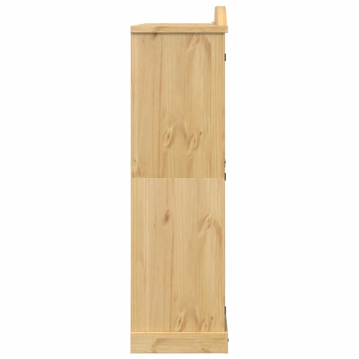 KLEIDERSCHRANK Corona 151,5/52/186 Cm Massivholz Kiefer - Braun, Holz (52/186/151.5cm) - vidaXL