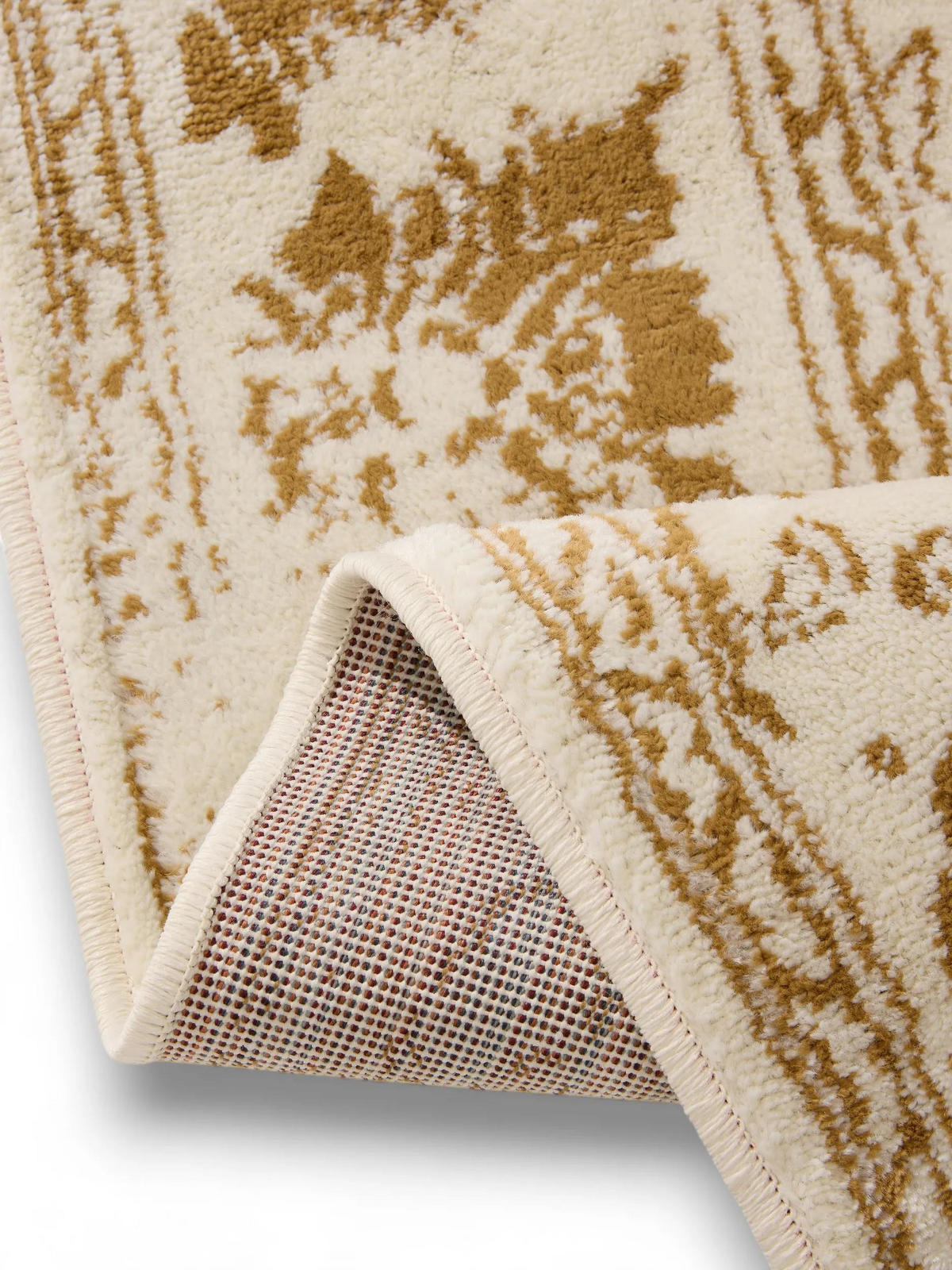 VINTAGE-TEPPICH Suki 80/150 cm - Gelb/Creme, Kunststoff (80/150cm) - benuta