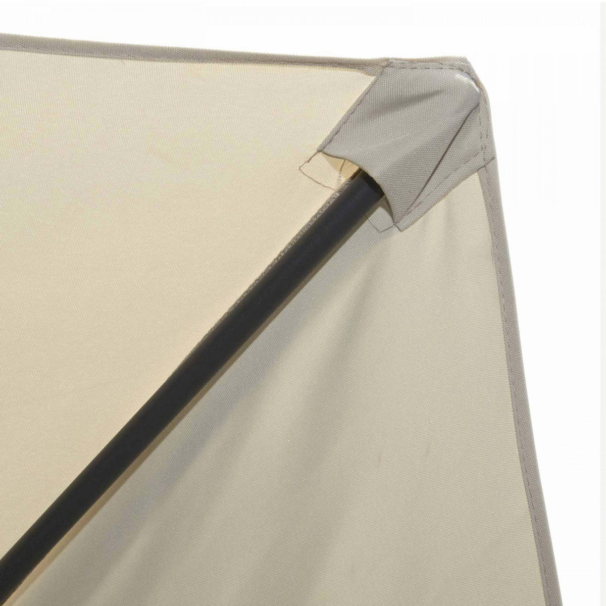 SONNENSCHIRM 3x3m mit 4 Gewichtsplatten, Weiß - Weiß, Metall (300/300cm) - Oviala