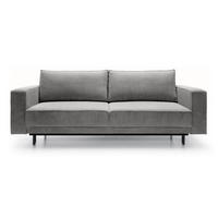 SCHLAFSOFA Rodario Grau Cordbezug - Schwarz/Grau, Textil/Metall (236/95/97cm) - Selsey