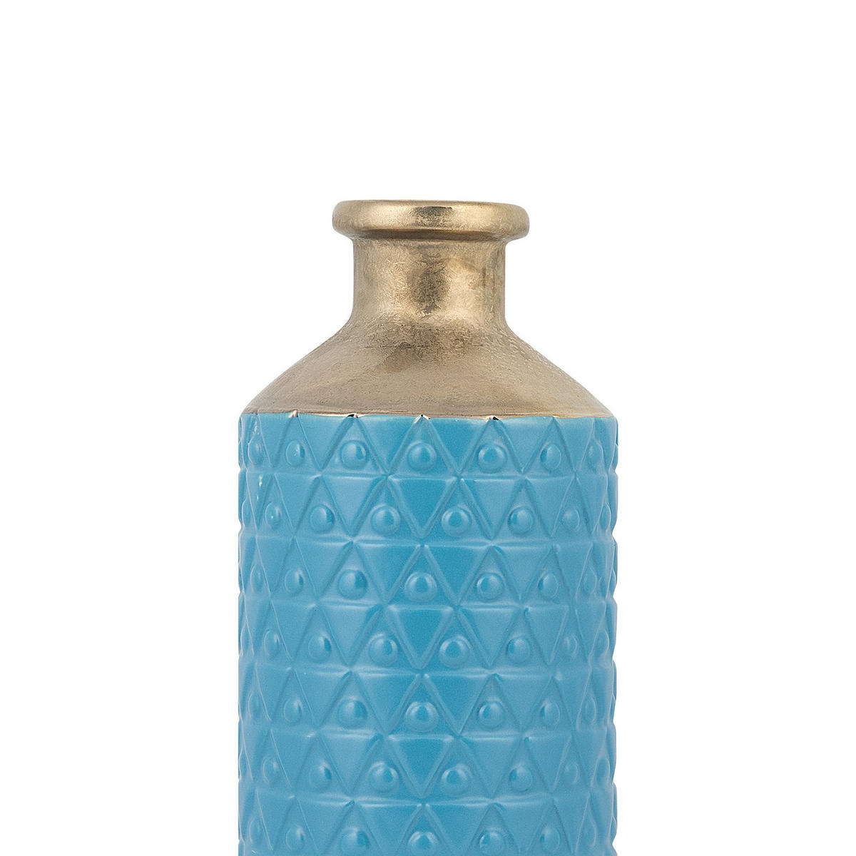 DEKOVASE Steinzeug blau Arsin - Blau, Stein (39cm) - Beliani