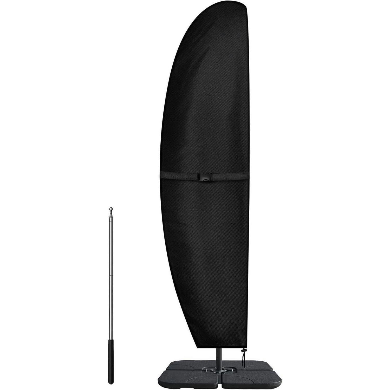 SCHUTZHÜLLE Ampelschirm 400 cm wasserdicht winddicht 280 cm - Schwarz, Textil (81/280/81cm)