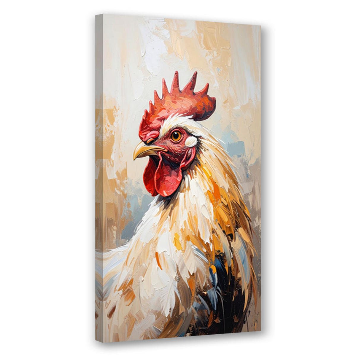 LEINWANDBILD Henne Vogel Tier 50x100cm - Beige, Textil (50/100cm) - Feeby