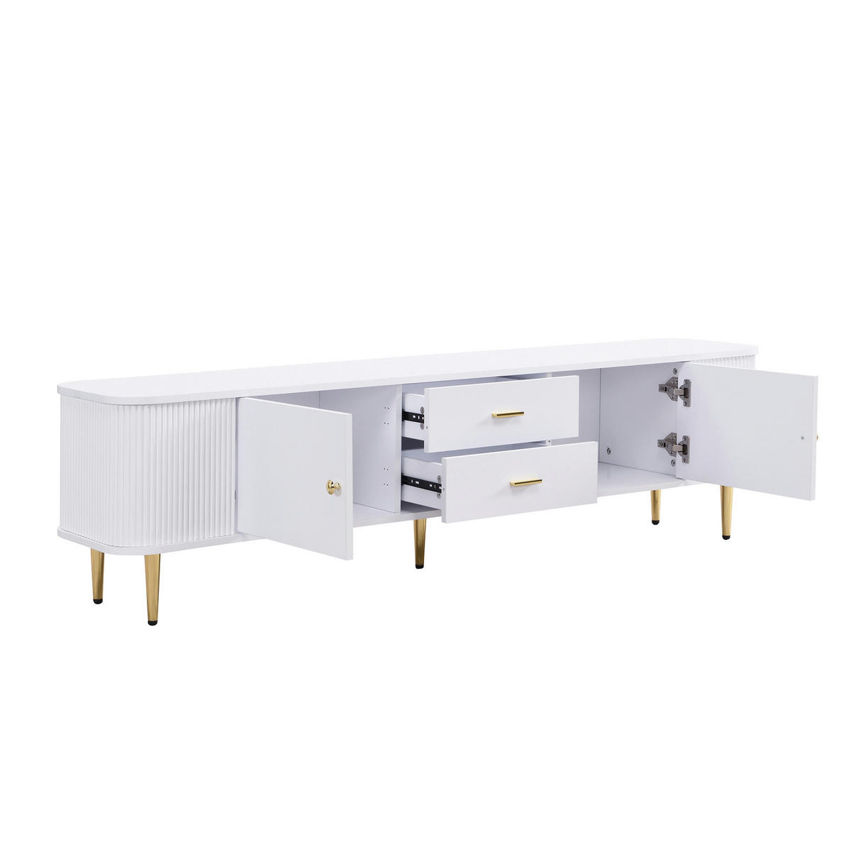 TV-ELEMENT mit 2 Schubladen 170 cm MDF Weiß - Weiß, Holzwerkstoff (34/45/170cm) - Beauniv