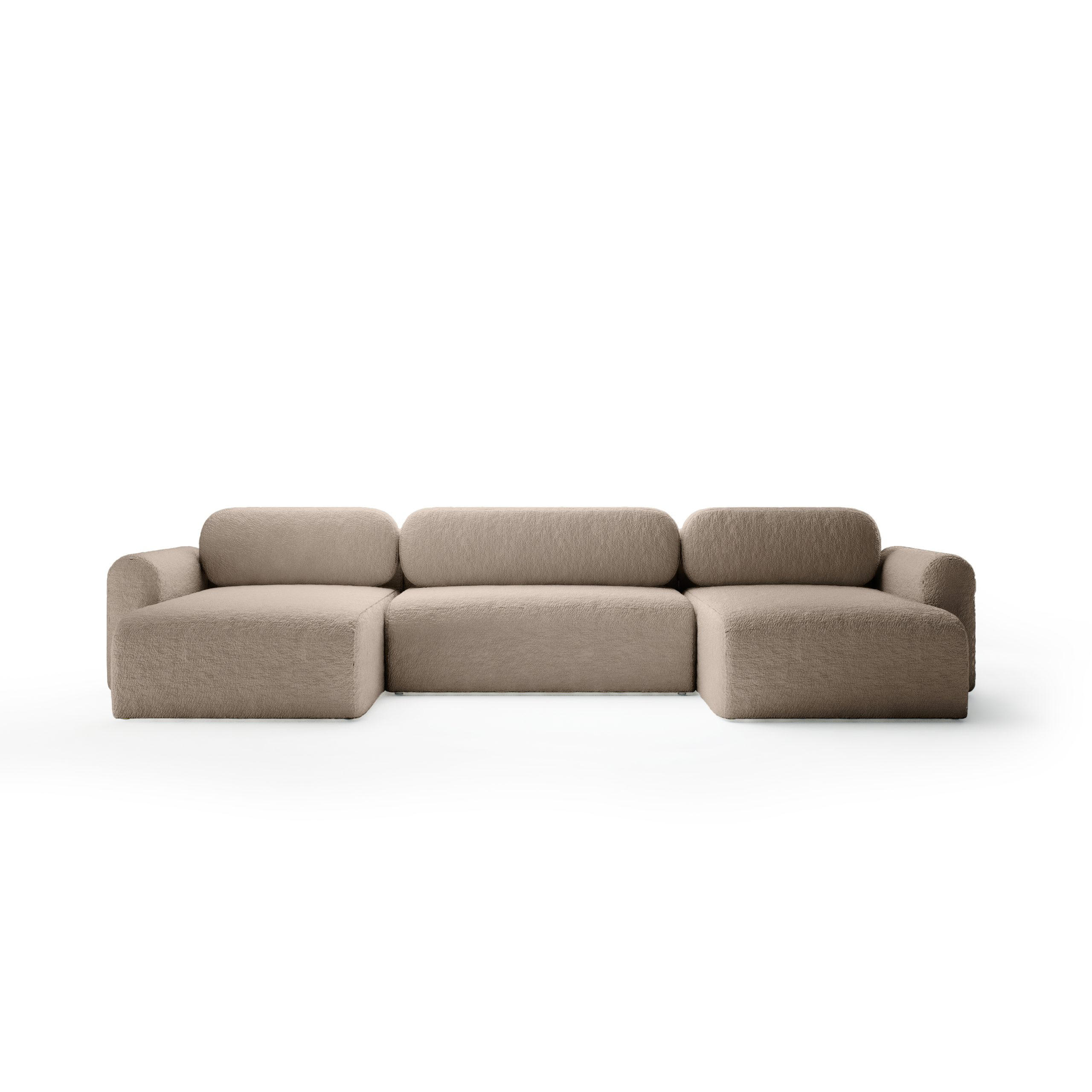 Thumbnail - Fedve Wohnlandschaft, Braun, Textil, U-Form, 366x70x150 cm, Wohnzimmer, Sofas & Couches, Wohnlandschaften, Wohnlandschaf...