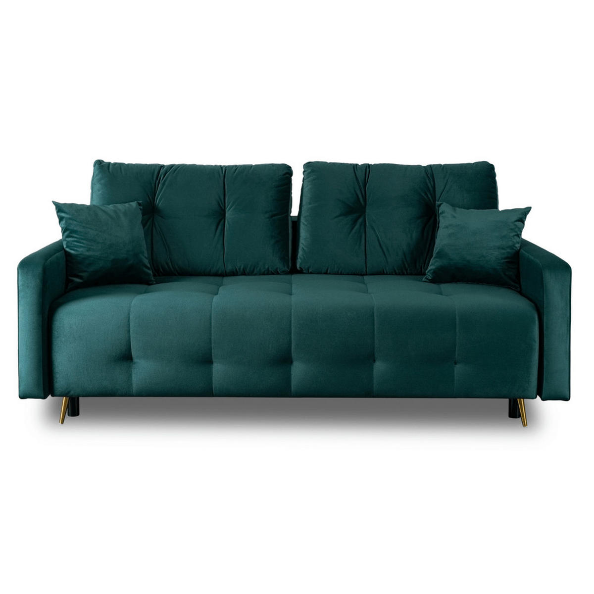 SCHLAFSOFA SEUL Ausziehbar Zweisitzer Grün - Grün, Holz/Textil (214/98/102cm) - makarowski meble
