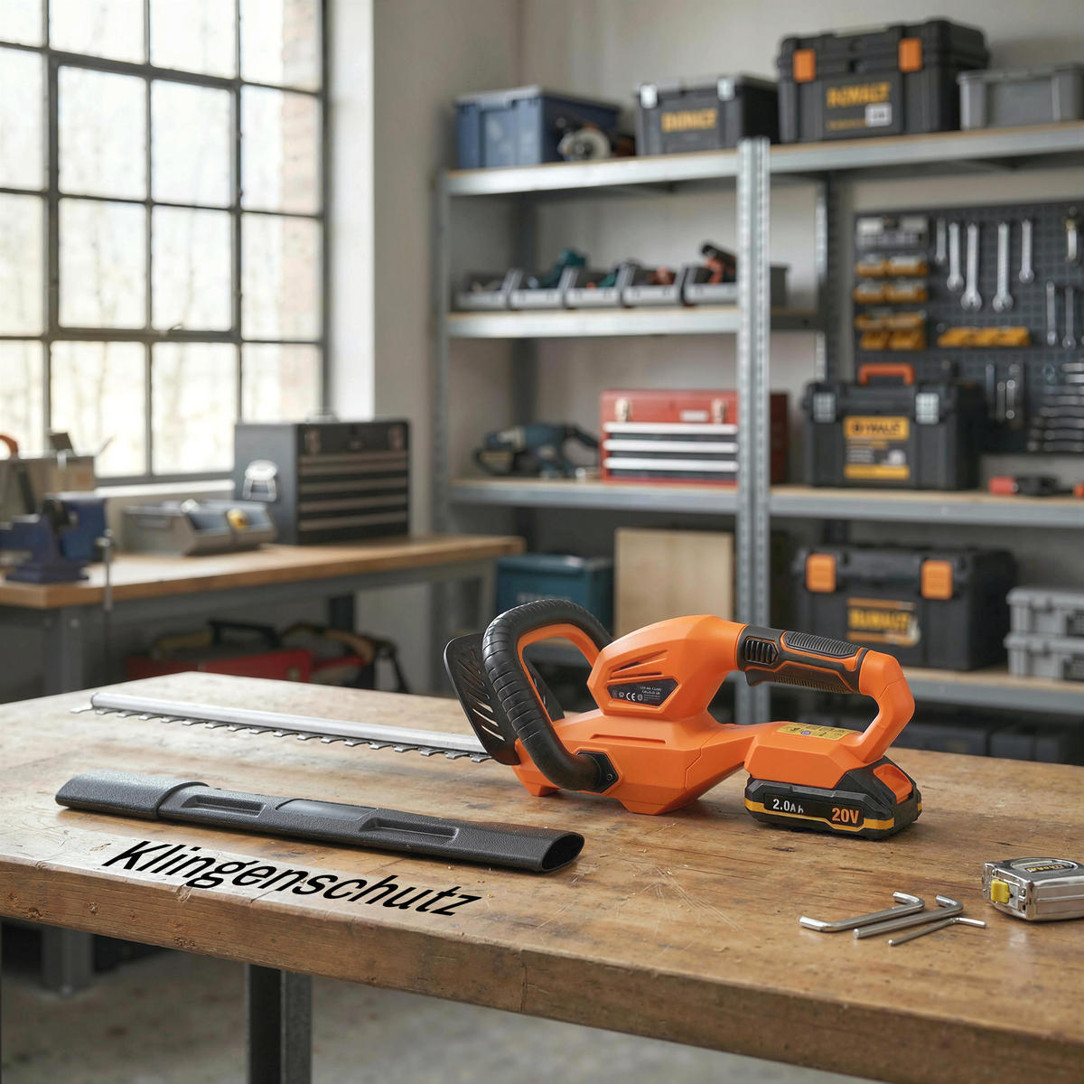 HECKENSCHERE ABS 65Mn Orange - Orange, Kunststoff (19/17/94cm) - Outsunny