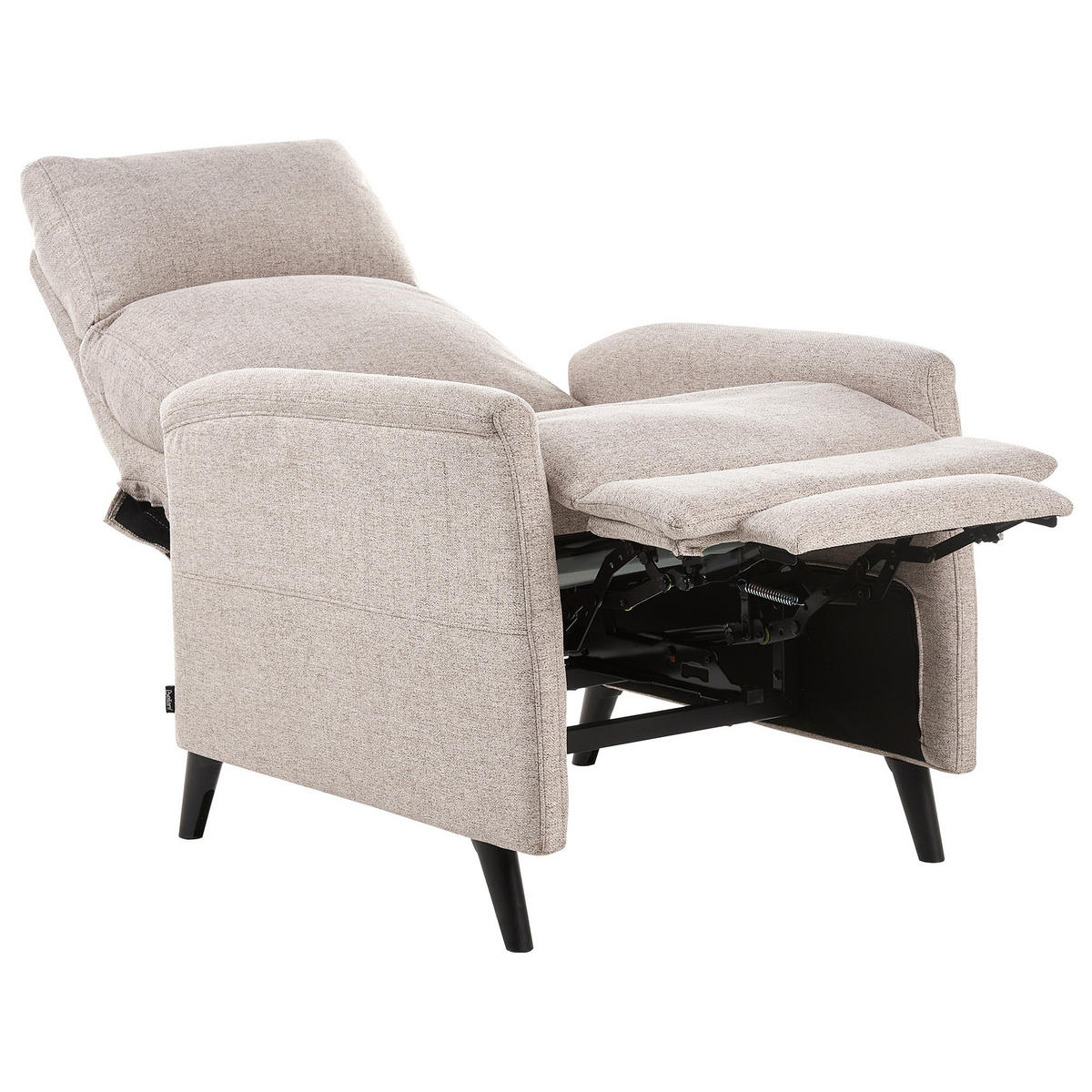 FERNSEHSESSEL Taupe Selvik - Taupe/Schwarz, Textil (69/103/80cm) - Beliani
