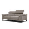 SOFA FIERO 3-Sitzer, taupe - Taupe/Schwarz, Holzwerkstoff/Textil (212/82/103cm) - Courtois Laville