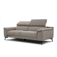 SOFA FIERO 3-Sitzer, taupe - Taupe/Schwarz, Holzwerkstoff/Textil (212/82/103cm) - Courtois Laville