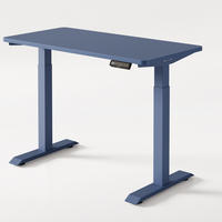 SCHREIBTISCH Elektrisch Höhenverstellbarer HomeOne 120x60cm Blau/Blau mit Memory-Funktion, Anti-Kollisions Technologie - Blau, Holzwerkstoff (60/120/72cm) - Desktronic