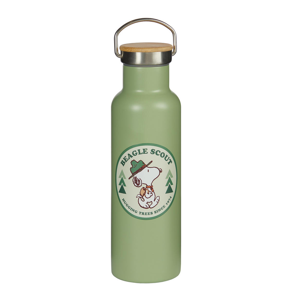 TRINKFLASCHE Peanuts - Olivgrün, Metall (0.65L) - Butlers