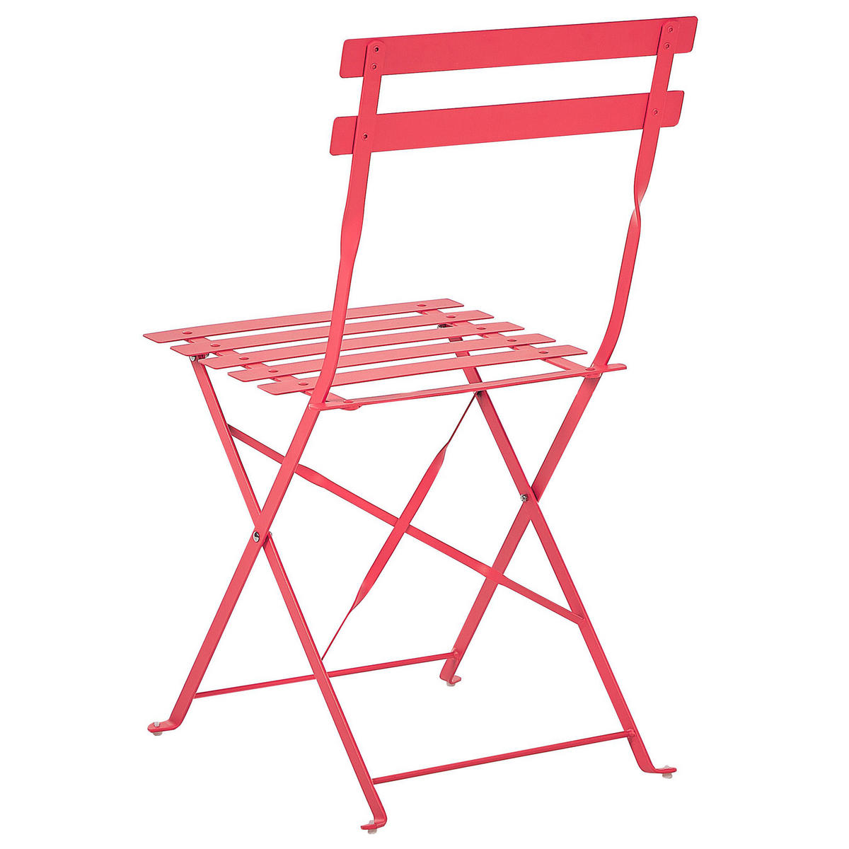BALKONSET 2-Sitzer rot zusammenklappbar Fiori - Rot, Metall - Beliani