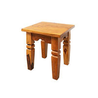 HOCKER Akazie 42x42x45 honig lackiert OXFORD #0601 - Braun, Holz (42/45/42cm) - Massivmoebel24