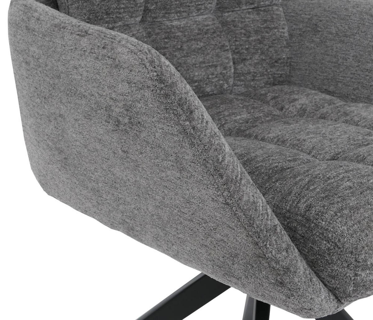 ESSZIMMERSTUHL Grau 2er-Set - Grau, Textil (61/89/66cm) - MCW