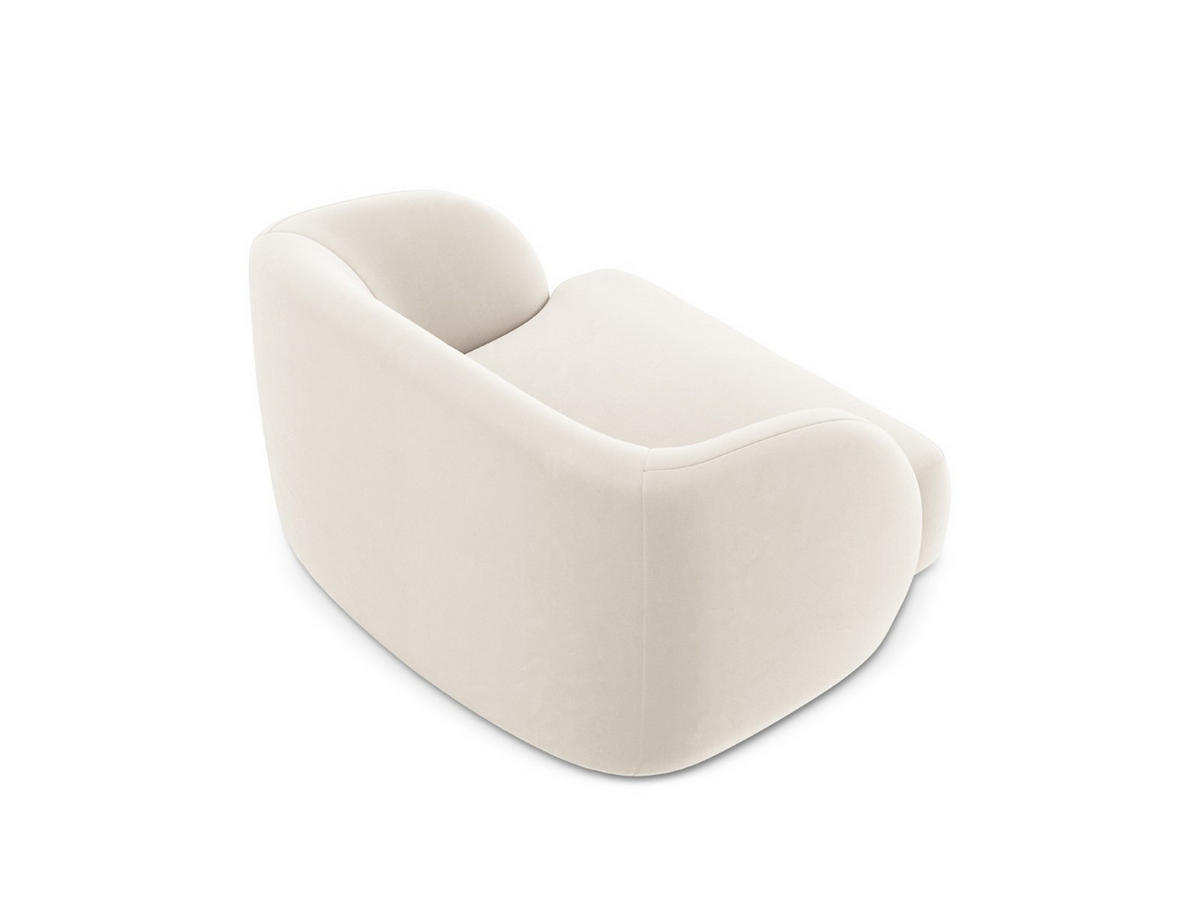 SESSEL Miley aus Samt leichtes beige - Beige, Textil (90/70/103cm) - Micadoni