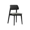 WOHNZIMMER STUHL KT63, Holzfarbe: Schwarz - Schwarz/Grau, Holz/Textil (47/80/49cm) - MIRJAN24