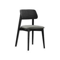WOHNZIMMER STUHL KT63, Holzfarbe: Schwarz - Schwarz/Grau, Holz/Textil (47/80/49cm) - MIRJAN24