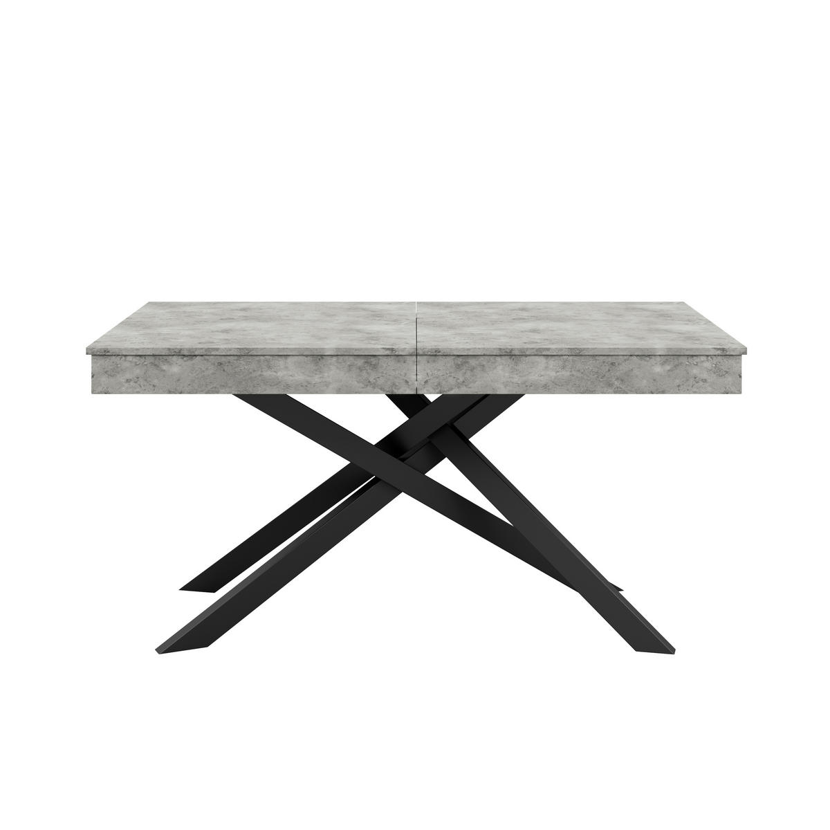 ESSTISCH Erweiterbar Grau Metallbeine 140-180x80cm Für 6-8 Personen - Grau, Holzwerkstoff (180/80/76cm) - FLIEKS