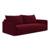 3-SITZER SOFA mit Schlaffunktion Samt Stoff Rot - Bordeaux/Rot, Kunststoff/Textil (216/86/105cm) - LaMiaSofa