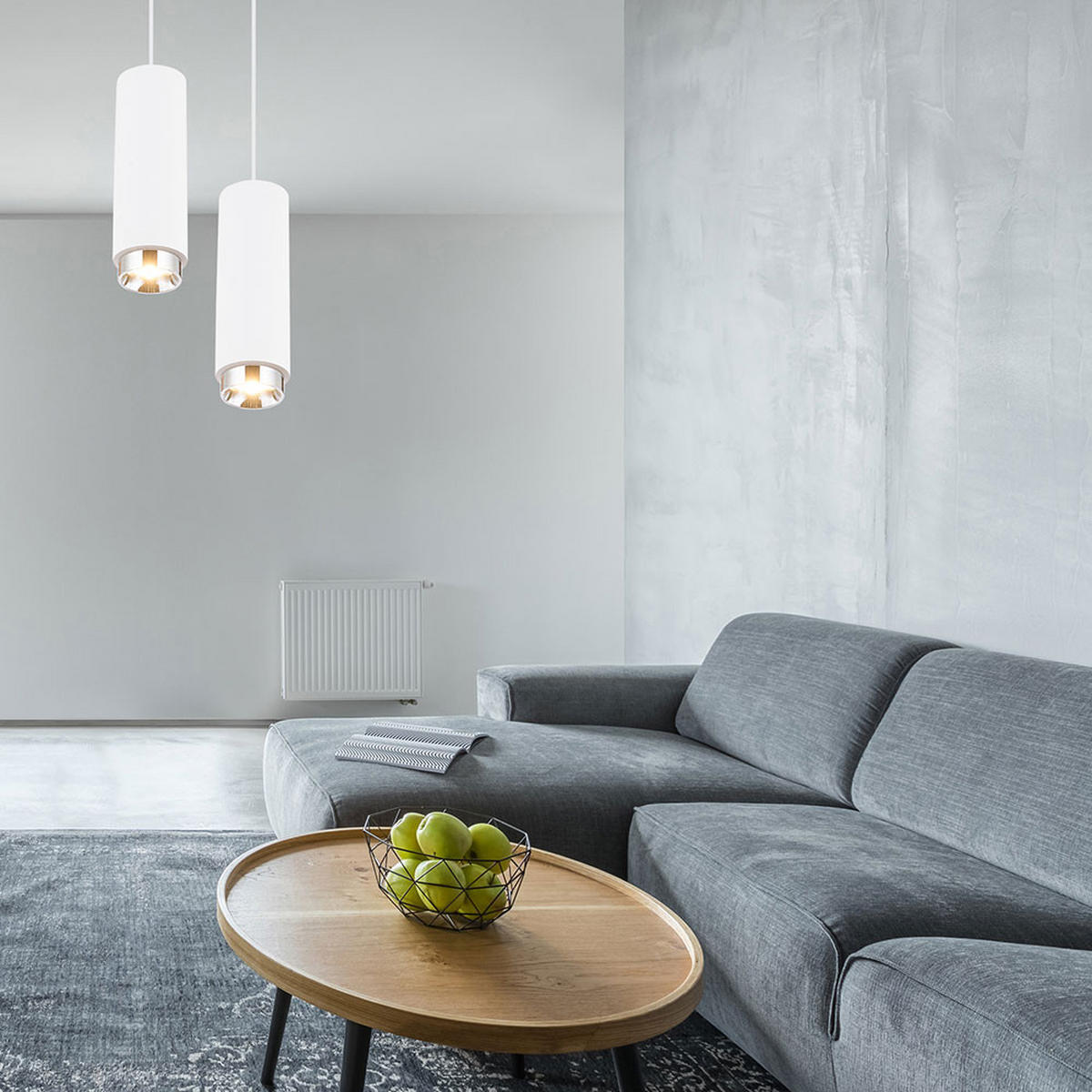 LED HÄNGELEUCHTE Christine Weiß Gips - Weiß, Metall (9/9/13cm) - Globo Lighting