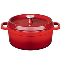 KASSEROLLE Bräter mit Deckel Rot - ø 24 cm / 3.5 liter - Rot, Keramik (24cm) - Sola