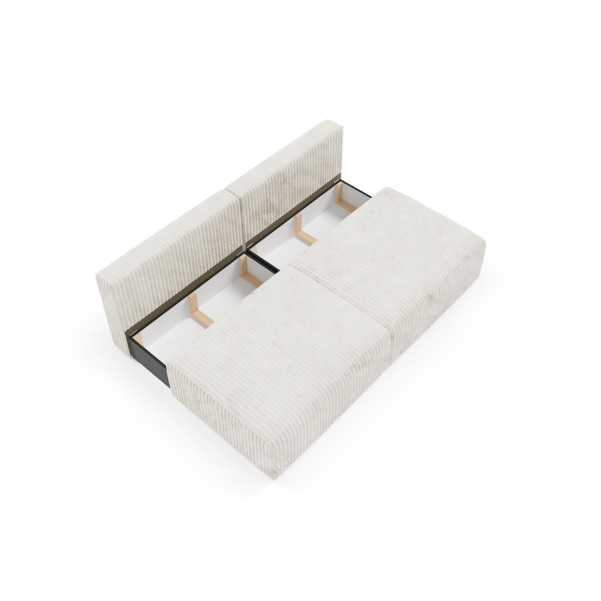 SOFA Angela 3 Sitzplätze Weiß - Weiß, Holz (216/86/102cm) - Petits-meubles