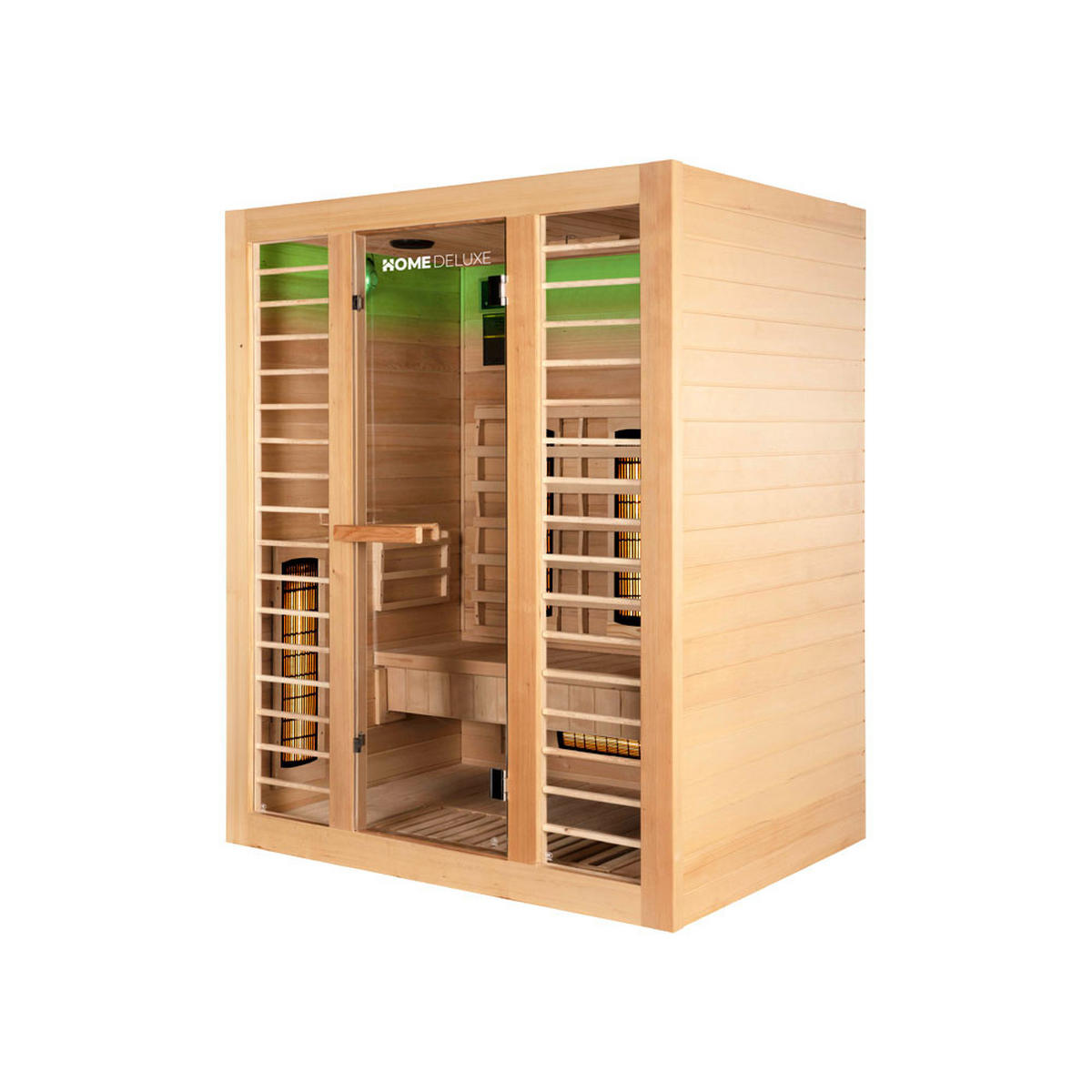 INFRAROTKABINE REDSUN DELUXE L - Braun, Holz (153/190/110cm) - Home Deluxe