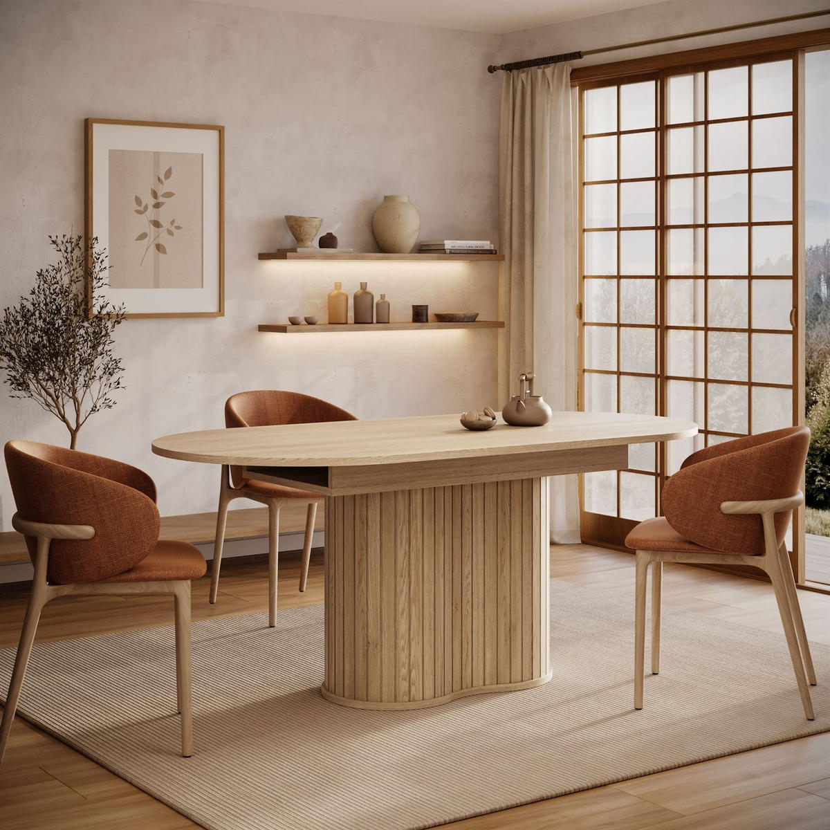AUSZIEHBARER Tisch WILLOW 180–220 cm - Eichefarben, Holzwerkstoff (180/90/76cm) - Lookway