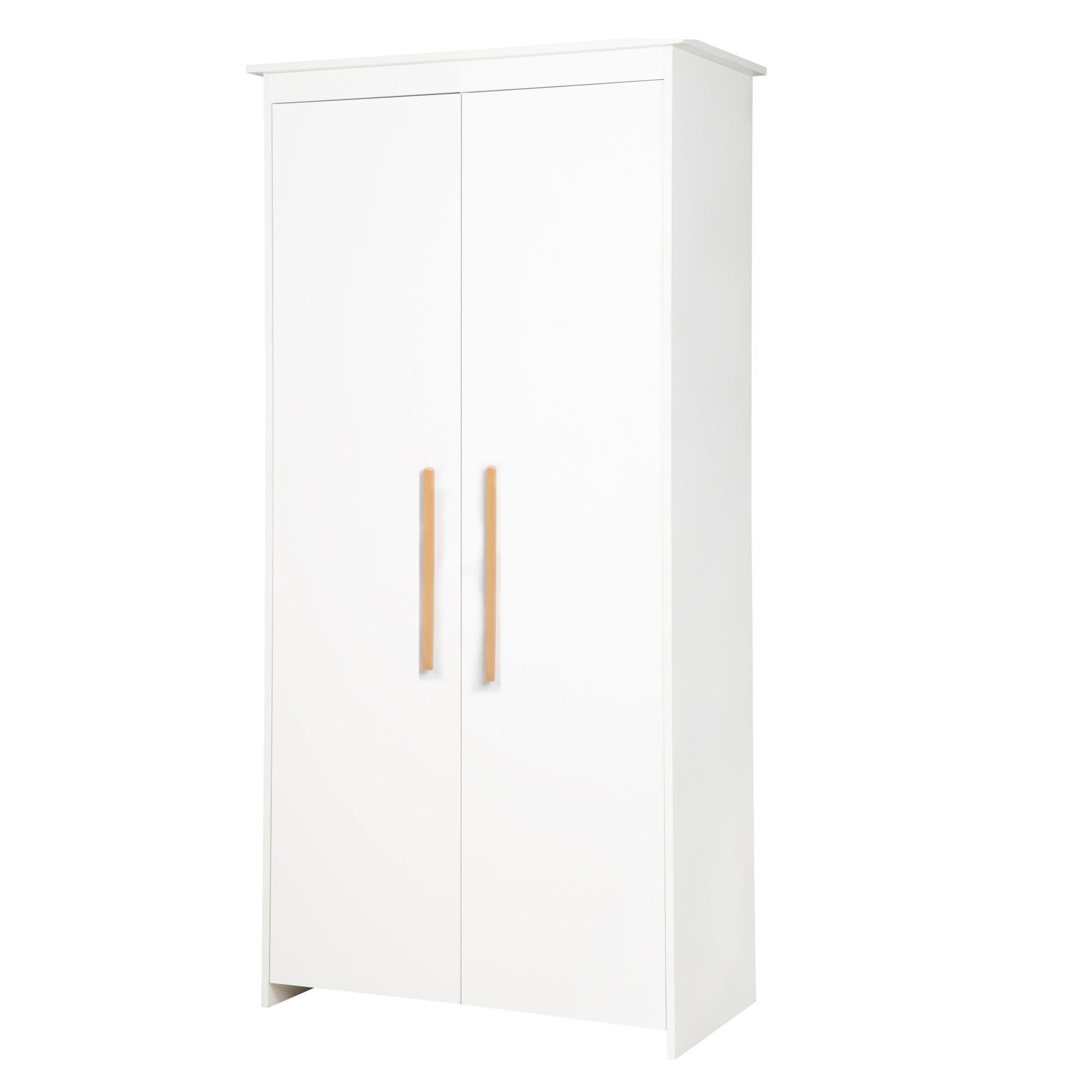 KLEIDERSCHRANK Lilo 2-türig - Weiß, Holzwerkstoff (96/190/50cm) - Roba