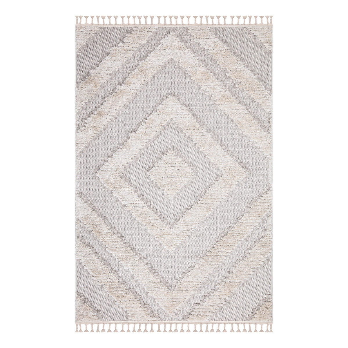 KURZFLOR-TEPPICH Valencia 813 Creme/ Graublau 200x290 cm - Creme, Textil (200/290cm) - carpet city