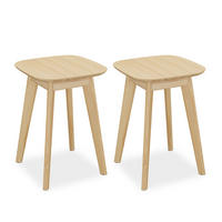 ESSZIMMERHOCKER - Hellbraun, Holz (33/45.5/33cm) - Relaxdays