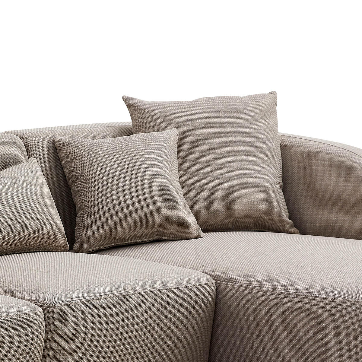 ECKSOFA 260x165x72 beige JONAH - Beige, Kunststoff (260/165cm) - Massivmoebel24