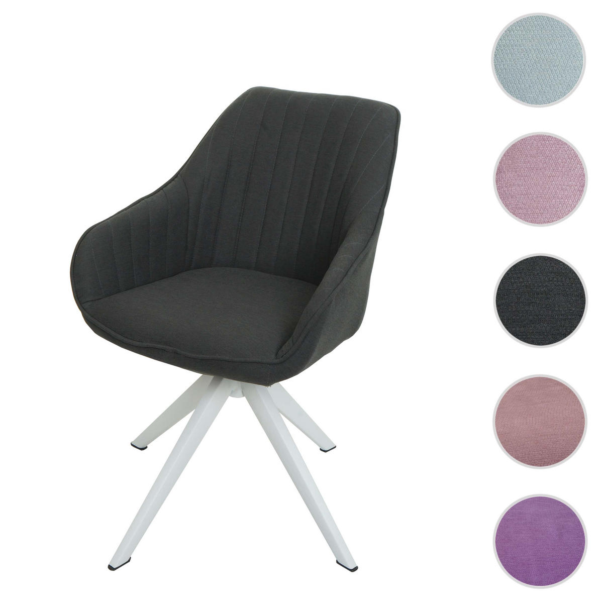 ESSZIMMERSTUHL Anthrazit - Anthrazit, Textil (55/84/60cm) - MCW