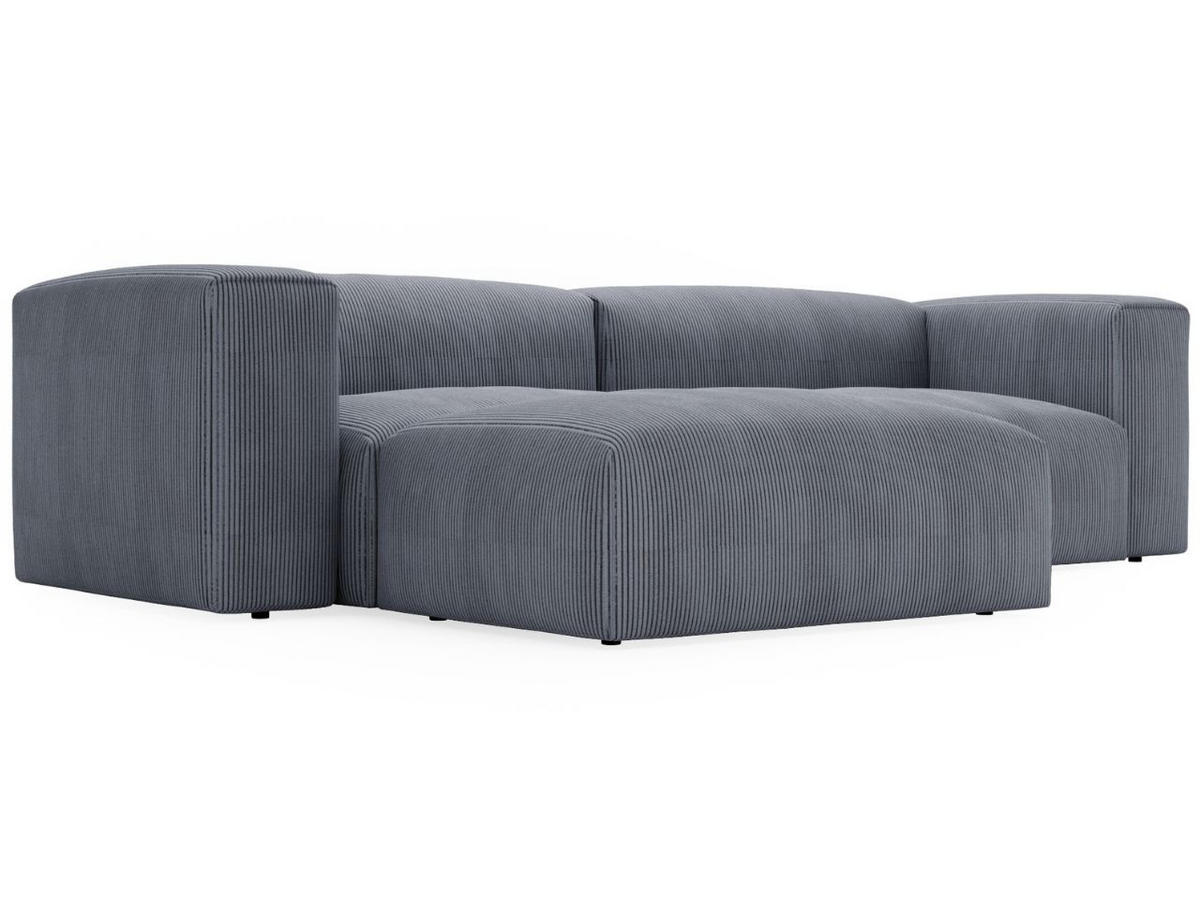 ECKSOFA Landi Grau Links - Schwarz/Grau, Kunststoff/Textil (180/240cm) - Graingold
